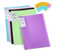Gatuida 5pièces Chemises de Classement Lettre avec Pochettes Plastiques et Onglets Compartiments pour Rangement et Organisation de Documents