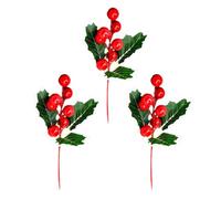 Gatuida 9 Pièces Branches de Cerisier de Noël Artificielles en PVC Rouge | Réutilisable, sans Entretien, pour Couronnes, Fonds Photo, Vitrines et Clôtures de Jardin