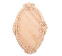 Gatuida Applique rustique européenne en bois sculpté pour la décoration | Incrustation décorative en bois non peint pour portes d'armoires, de placards et de penderies