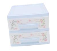 Gatuida Boîte De Rangement De Maquillage à Deux Couches 1 Petite Taille Bleue à Tiroirs Pour Garçon Et Filles Organisation Cosmétique Pratique Bureau Salle De Bain