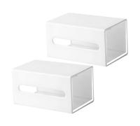 Gatuida Boîte De Rangement Murale Autocollante 2pcs Blanche à Tiroirs, Plastique Robuste, Design Compact, pour Maquillage Et Salle De Bain, Organisateur pour Tiroir De Coiffeuse Et Accessoires