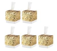 Gatuida Boîtes à Bonbons Mariage en Papier Pailleté Or, Décor de Table Léger, Lot de 25 Pièces pour Fête de Mariage ou Anniversaire