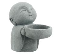 Gatuida Bougeoir Bougie Forme Bouddha Compact en Résine Synthétique, Statue Décorative pour Intérieur Paisible, Porte-Bougie Votive Stable et Léger, Décoration Maison et Salon, Modèle