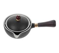 Gatuida Bouilloire en Céramique Noire Filtre Amovible et Poignée Latérale Longue, Design Élégant et Confortable pour Usage Domestique et Préparation de Thé