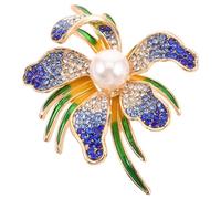Gatuida Broche Orchidée en Alliage de Zinc Perles, Épingle à Robe et Foulard pour Femme, Accessoire Floral pour Mariages et Sorties