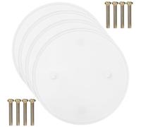 Gatuida Cache-Plafond : 4 Pièces De Couvercle De Boîte Électrique Ronde Plaque D'Obturation De Trou De Mur Plat Circulaire En Plastique Blanc Avec 8 Vis Centrales En Métal Pour Le