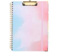 Gatuida Cahier à Spirale avec Intercalaires Colorés et Pochette Intérieure en Papier pour Organiser Documents au Bureau ou Maison, Presse-papiers Pratique et Fonctionnel