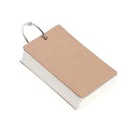 Gatuida Cartes D'étude 50 Pages en Papier Kraft Blanc 5,4x9cm Anneaux en Acier Inoxydable Cartes DIY pour Notes et Signets pour Bureau et Activités Extérieures