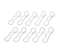 Gatuida Clips de Ressort Axles et Shear Pins 10 Pièces Lot de Goupilles Fendues en Fer Argenté Lot de Set, Fixation Sécurisée pour Souffleuse à Neige pour Tondeuse à Gazon