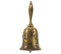 Gatuida Clochette à main : Clochette à main rétro en métal avec motif | Clochette vintage en alliage, sonnette puissante pour la chambre à coucher, les dîners, les réceptions, les mariages, Noël
