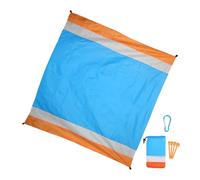 Gatuida Couverture de Pique-niques Imperméable Pliable Bleue | Nylon et Plastique, Format Mini, Usage Extérieur Polyvalent, Légère, pour Aventures, Pique-niques