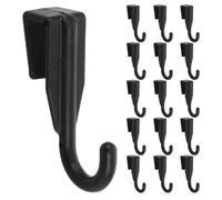 Gatuida Crochets en Plastique Noir Accroche Ustensiles Cuisine Polyvalent 16pcs pour Micro-ondes Gain de Place pour Tubes Carrés 10mm, Cuisine et Étagères