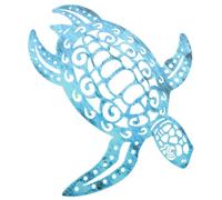Gatuida Décoration Murale Art Mural Vintage en Fer Tortue en Métal Bleu Ornement Unique et Résistant Design Délicat et Attrayant pour Maison et Jardin