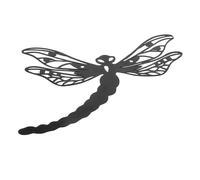Gatuida Décoration Murale en Fer Forme Libellule, Ornement Suspendu Noir pour Jardin et Couloir, Design Artistique Unique et Élégant en Métal