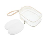 Gatuida Distributeur de mouchoirs et lingettes 2 en 1, Beige, | Pochette de rangement portable pour mouchoirs en papier, distributeur de lingettes en PVC, sachet beige, recharge facile,