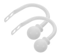Gatuida Embrasses pour Rideaux et Installation Facile pour Décoration Intérieure Crochets Métalliques Blancs Forme en U 2 Pièces Solution Stable Maison