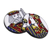 Gatuida Épinglette Carte à Jouer Broche en Alliage de Zinc Reine et Roi 1 Set pour Fêtes et Mariages Châle Cravate Chapeau