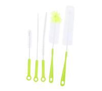 Gatuida Goupillon pour Biberon 5pcs Vert Manche Long en Pp et Fil D'acier pour Nettoyage Facile de Bouteilles, Théières et Bouilloires