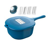 Gatuida Hachoir à Légumes Multifonction Bleu, Coupe, Râpe et Tranchage | Fruits et Légumes, PP et Acier Inoxydable, Lames Remplaçables, Usage Maison Salle à Manger
