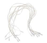 Gatuida Lot de 10 Câbles d'alimentation pour Tube LED T5 T8 Connecteur Double Extrémité 3 Broches, Rallonge Stable en Plastique 100x1,5x1 Cm pour Éclairage sous Meuble et Garage