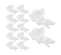 Gatuida Lot de 100 Breloques Plates de Noël en Résine Miniatures Ange à Dos Plat, Figurines D’anges Cupidon Légères pour Créations Bijoux DIY et Décorations Festives, Ornements