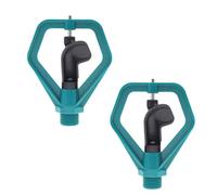 Gatuida Lot de 2 Arroseurs de Jardin Automatiques en Plastique Rotation 360 Degrés pour Arrosage Pelouse et Vergers, Diamètre 4-6m, Raccord 1/2 Pouce