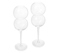 Gatuida Lot de 2 Gobelets à Liqueur en Verre Réutilisables Design Innovant et Bouche Lisse pour Décorations de Table de Fête et Banquets