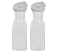Gatuida Lot de 2 Pichets à Jus en Plastique avec Couvercle, Capacité 1l, Design Élégant et Silhouette Moderne, Étanches et Faciles à Nettoyer pour Fêtes et Restaurants en Plein Air