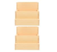 Gatuida Lot de 2 présentoirs de forets à ongles en bois - 10 trous - Rangement pour outils et fournitures techniques