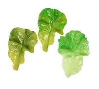 Gatuida Lot de 3 Feuilles de Laitue Artificielles Réalistes, Modèles de Légumes Artificiels Légers en Plastique, Décoration Intérieure pour Maison, Accessoires Photo et Présentation