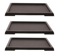 Gatuida Lot de 3 Plateaux d'humidité pour Plantes d'intérieur - | Plateau égouttoir rectangulaire pour pots de fleurs, idéal pour balcon, table ou plantes grasses d'intérieur, 29,7 x