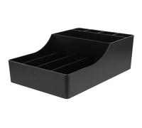 Gatuida Organisateur de Bar à Café et Gain de Place Boîte de Rangement en Pp Noir Design Moderne pour Boutique de Thé et Café pour Pailles et Serviettes