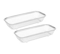 Gatuida Panier Couvert Lave Vaisselle en Acier Inoxydable Argenté, Résistant Haute Température, 2pcs, Support de Rangement et Égouttoir Pratique Cuisine