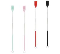 Gatuida Pinceau à Pâtisserie Ustensile Pratique 4 Pièces en Silicone Manche Ergonomique Rétractable, Brosse à Huile pour Badigeonner pour Barbecue Cuisine Sauces