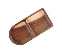 Gatuida Plateau à Collation en Bois D'acacia Résistant à L'usure Surface Lisse et Polissage Fin, Plateau à Goûter Pratique pour Table à Manger et Recevoir des Invités Réutilisable