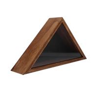 Gatuida Porte-drapeau Triangulaire En Bois Massif, Vitrine Pour Drapeaux Robuste, Boîtier De Rangement Mural Housse De Protection, Décoration Rustique Pour Salon, Chambre, Conteneur à Drapeau Unique