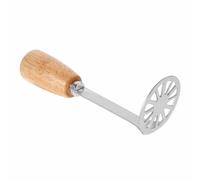 Gatuida Presse-purée Robuste en Acier Inoxydable Manche en Bois, Broyeur Alimentaire Multifonctionnel pour Pommes de Terre et Légumes, Camping en Plein Air