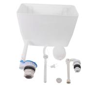 Gatuida Réservoir Complet Mural Chasse D'eau Plastique de Blanc en d'accessoires d'installation Solide avec Kit pour Toilettes Publiques pour Salles de Bains Commerciales