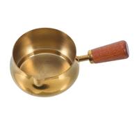 Gatuida Saucière à Anse en Bois 120ml en Acier Inoxydable pour Restaurant | Service de Sauces et Condiments, Format Compact 120ml, Design Moderne, Usage Western Meals