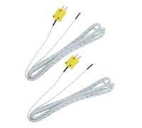 Gatuida Sonde de Température Thermocouple Type K Haute Résistance Thermique Câble en Fibre de Verre et Abs, Compatible Large, Lot de 2 Pièces pour Usage Domestique et Hvac