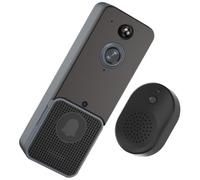 Gatuida Sonnette Vidéo Intelligente sans Fil 720p 2, 4 Ghz 166° pour | Interphone Domestique, Caméra HD Infrarouge, Commande à Distance, Boîtier Abs Noir, Usage Intérieur
