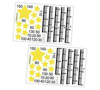 Gatuida Stickers Muraux Toise Étoiles Garçon et Filles Autocollants Pvc Réutilisables 30x45 Cm Décoration Chambre Bébé Fille Garçon Croissance 2 Pièces