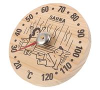 Gatuida Thermomètre et Hygromètre Mural en Bois pour Sauna, Lecture Stable Température, sans Pile, Design Rond, pour Spa à Domicile et Salle de Vapeur