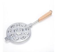Gaufres en aluminium à 16 trous pour moule ovale à biscuits 16 trous (16) | Design à 12 trous, construction en alliage d'aluminium, chauffage uniforme, forme ovale, parfait pour les biscuits en noyer