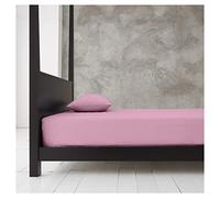 Gaveno Cavailia Drap-Housse uni en Coton et Polyester pour lit Simple Rose