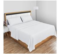 Gaveno Cavailia Drap Plat Super Doux uni avec Losanges Blanc King Size