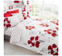 Gaveno Cavailia Parure de lit de Luxe avec Housse de Couette et taie d'oreiller en Polyester-Coton Rouge King Size