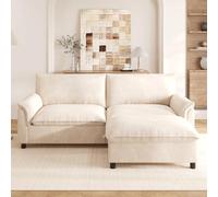 GAWYOEX Canapé avec espace de rangement 216 l x 77 P x 82 H cm, canapé avec tabouret, canapé de salon
