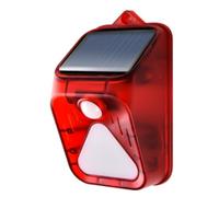 GAXAETR Alarme solaire Détecteur de mouvement Sirène stroboscopique IP66 | Lampe d'alarme solaire avec détecteur de mouvement et sirène stroboscopique pour dissuader intrus et sécuriser l'extérieur