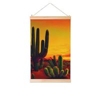 GaxfjRu Cadre en bois naturel avec motif cactus dans le désert pour photos, photos, toiles, œuvres d'art